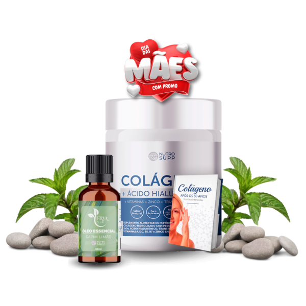 KIT DIA DAS MÃES - Colágeno + Óleo Essencial de Capim Limão - 30% de desconto