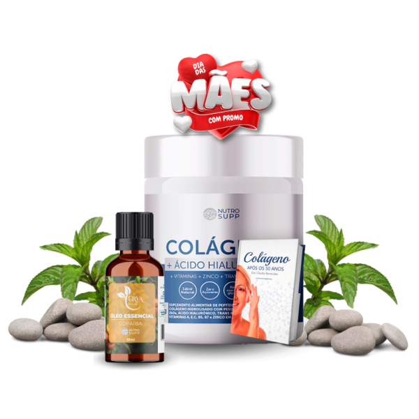 KIT DIA DAS MÃES - Colágeno + Óleo Essencial de Copaíba - 30% de desconto